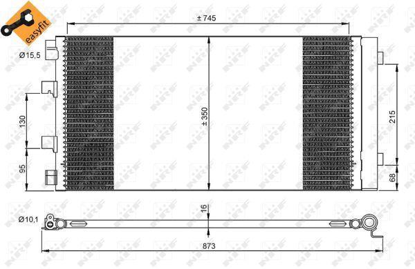 Condensador, aire acondicionado NRF B.V. ref. 35972