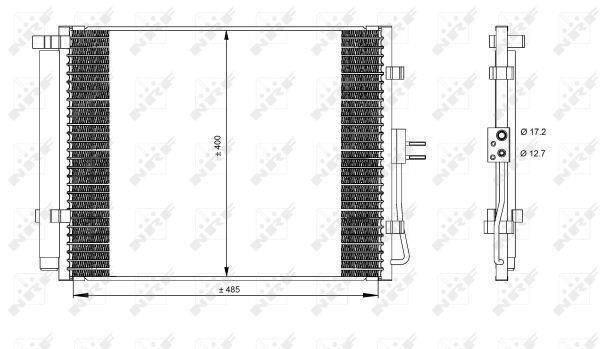 Condenseur, climatisation (Radiateur de climatisation) NRF B.V. ref. 35984