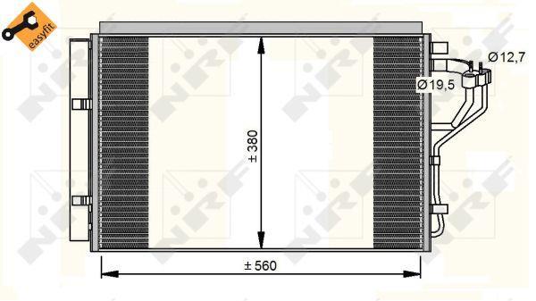 Condensador, aire acondicionado NRF B.V. ref. 35996