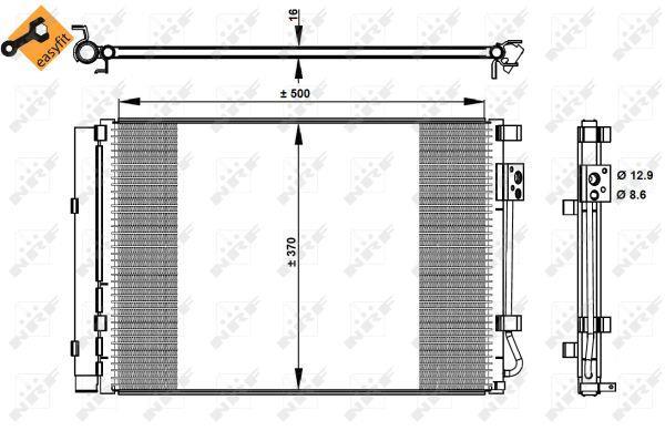 Condensador, aire acondicionado NRF B.V. ref. 35997