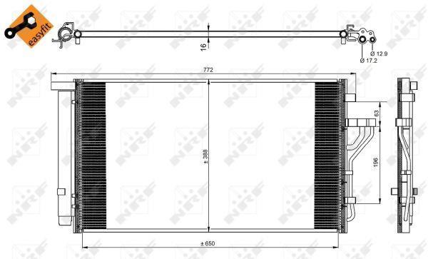 Condensador, aire acondicionado NRF B.V. ref. 35998