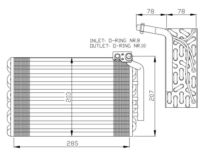 Evaporador, aire acondicionado NRF B.V. ref. 36021