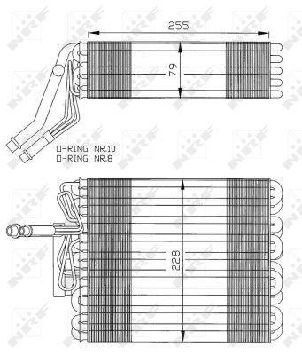 Evaporateur climatisation NRF B.V. ref. 36025