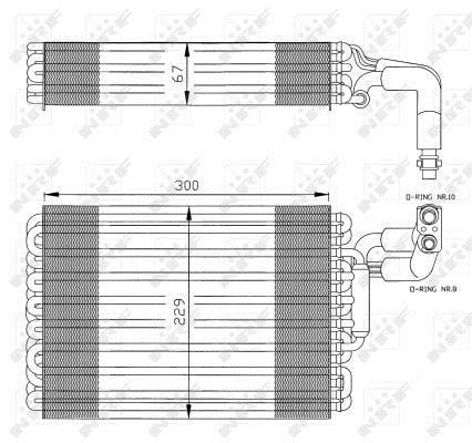 Evaporador, aire acondicionado NRF B.V. ref. 36030