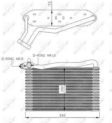 Evaporador, aire acondicionado NRF B.V. ref. 36037