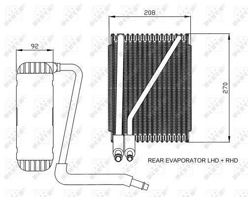 Evaporador, aire acondicionado NRF B.V. ref. 36044