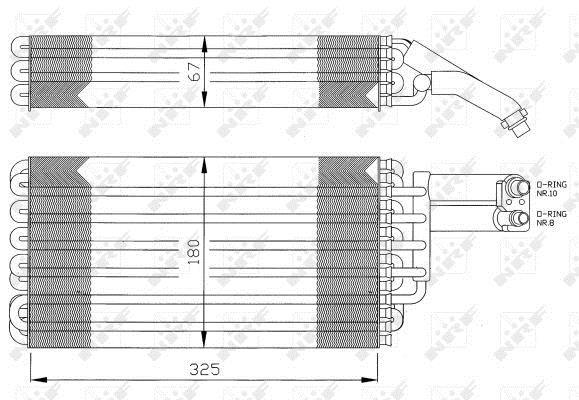 Evaporador, aire acondicionado NRF B.V. ref. 36057