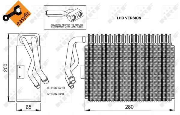 Evaporateur climatisation NRF B.V. ref. 36059