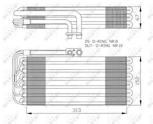 Evaporateur climatisation NRF B.V. ref. 36064