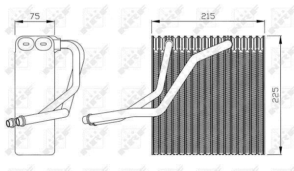 Evaporador de ar condicionado NRF B.V. ref. 36069
