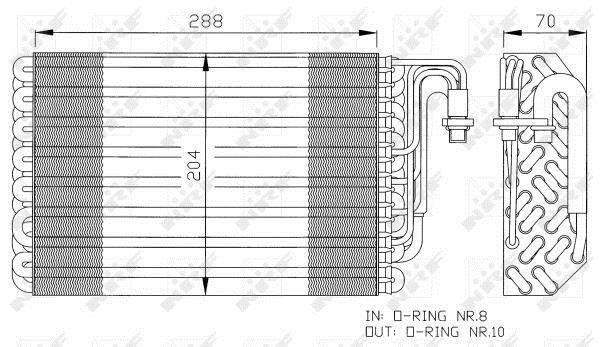 Evaporateur climatisation NRF B.V. ref. 36075