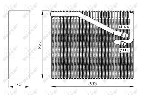 Evaporador, aire acondicionado NRF B.V. ref. 36081