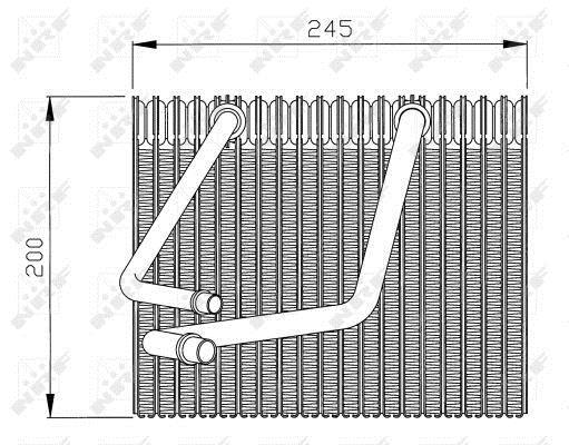 Evaporador, aire acondicionado NRF B.V. ref. 36091
