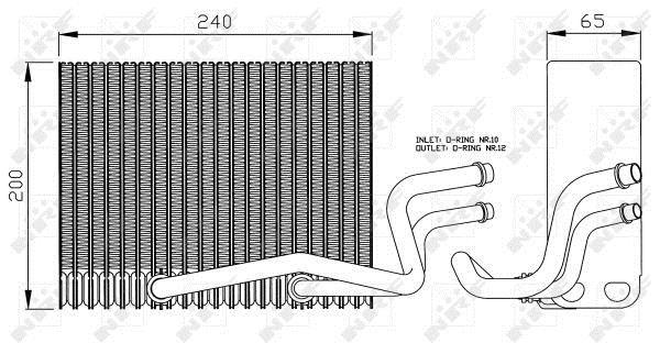 Evaporador, aire acondicionado NRF B.V. ref. 36098