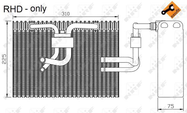 Evaporateur climatisation NRF B.V. ref. 36101