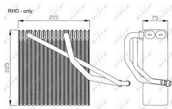 Evaporador de ar condicionado NRF B.V. ref. 36106