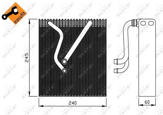 Evaporador, aire acondicionado NRF B.V. ref. 36109