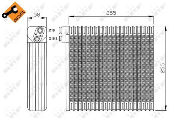 Evaporador, aire acondicionado NRF B.V. ref. 36114