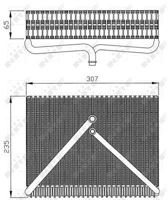 Evaporador de ar condicionado NRF B.V. ref. 36116
