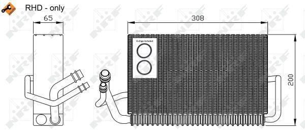 Evaporador, aire acondicionado NRF B.V. ref. 36117