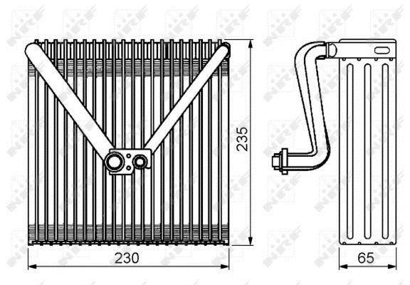 Evaporador de ar condicionado NRF B.V. ref. 36141