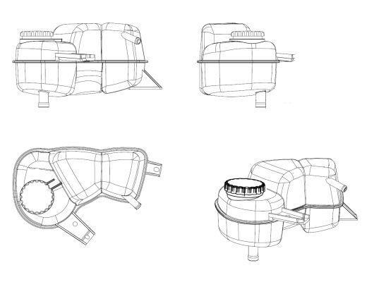 Vase d'expansion, liquide de refroidissement (Réservoir liquide de refroidissement) NRF B.V. ref. 454038