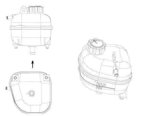 Vase d'expansion, liquide de refroidissement (Réservoir liquide de refroidissement) NRF B.V. ref. 454041