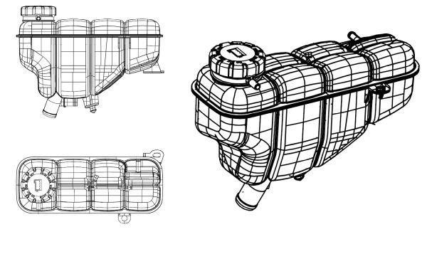 Vase d'expansion, liquide de refroidissement (Réservoir liquide de refroidissement) NRF B.V. ref. 454044