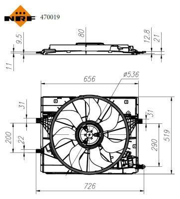 Ventilador, refrigeración del motor NRF B.V. ref. 470019