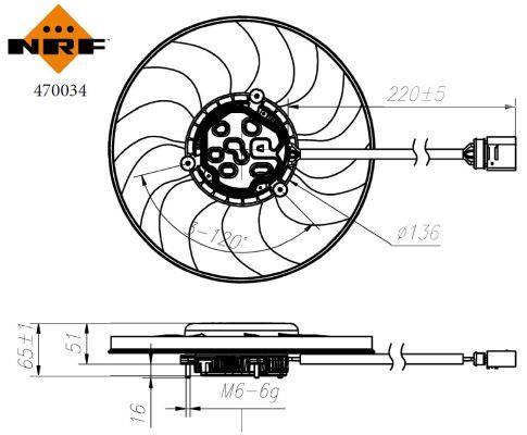 Ventilateur de refroidissement du moteur (Motoventilateur) NRF B.V. ref. 470034