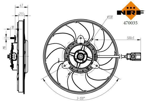 Ventilador, refrigeración del motor NRF B.V. ref. 470035