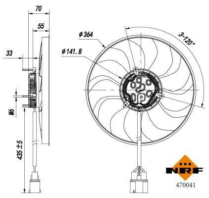 Ventilador, refrigeración del motor NRF B.V. ref. 470041