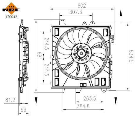 Ventilador, refrigeración del motor NRF B.V. ref. 470042