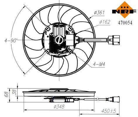 Ventilateur de refroidissement du moteur (Motoventilateur) NRF B.V. ref. 470054