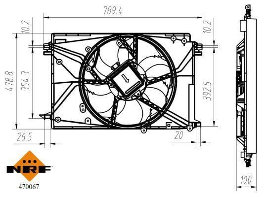 Ventilador, refrigeración del motor NRF B.V. ref. 470067