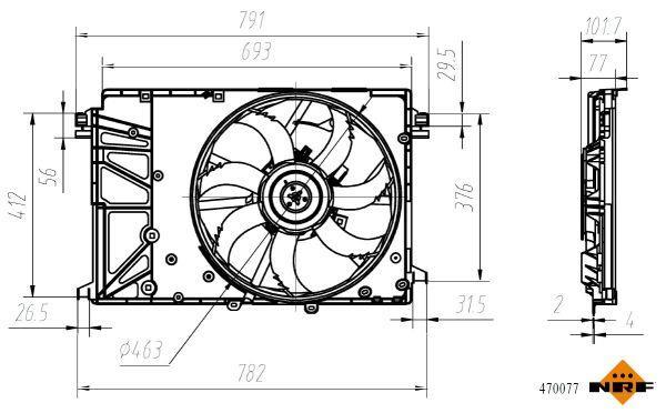Ventilador do motor NRF B.V. 470077