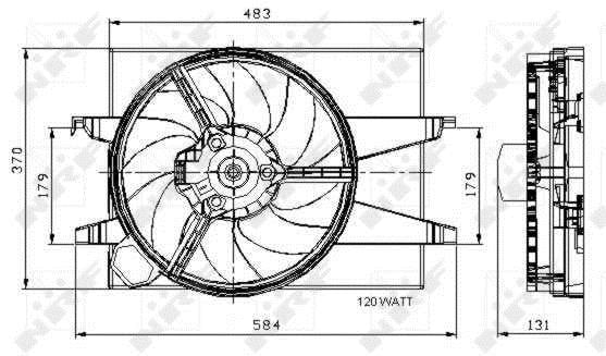 Ventilador, refrigeración del motor NRF B.V. ref. 47007