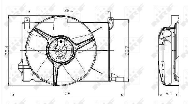 Ventilador, refrigeración del motor NRF B.V. ref. 47009