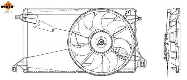 Ventilador, refrigeración del motor NRF B.V. ref. 470112