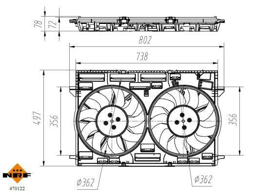 Ventilador, refrigeración del motor NRF B.V. ref. 470122
