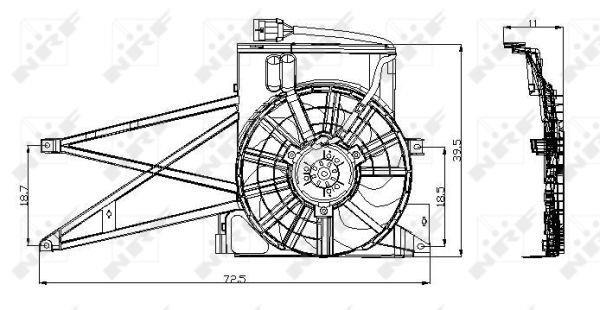 Ventilador, refrigeración del motor NRF B.V. ref. 47013