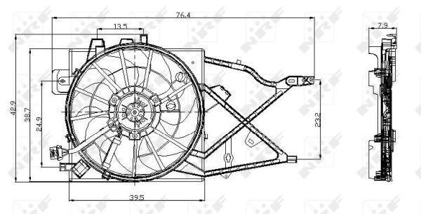 Ventilador, refrigeración del motor NRF B.V. ref. 47014