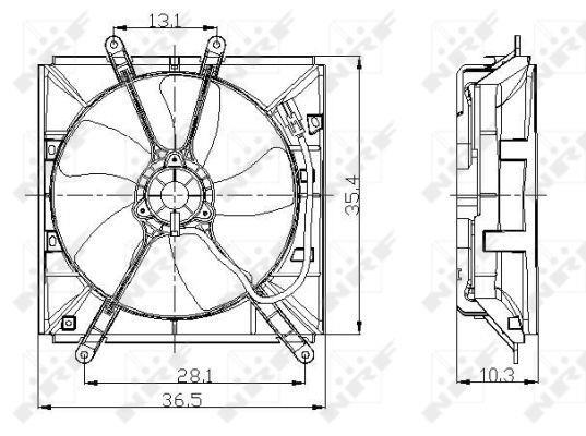 Ventilador, refrigeración del motor NRF B.V. ref. 47016