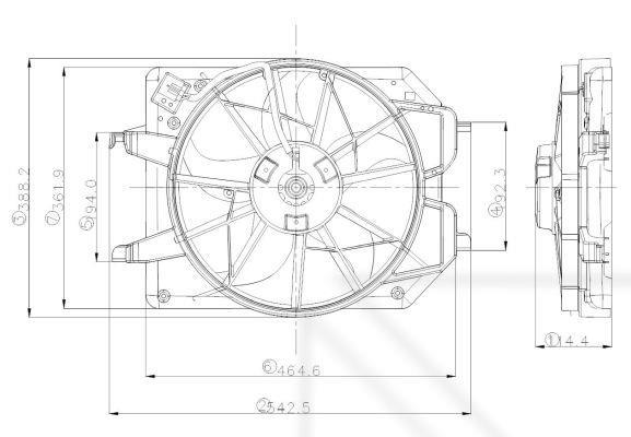 Ventilador, refrigeración del motor NRF B.V. ref. 47021