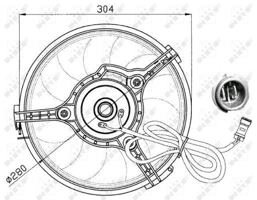 Ventilador, refrigeración del motor NRF B.V. ref. 47023