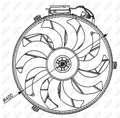 Ventilador, refrigeración del motor NRF B.V. ref. 47028
