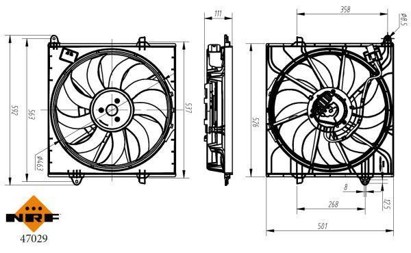 Ventilador, refrigeración del motor NRF B.V. ref. 47029