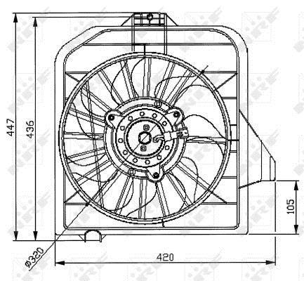 Ventilador, refrigeración del motor NRF B.V. ref. 47032