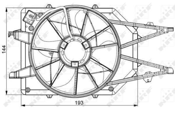 Ventilador, refrigeración del motor NRF B.V. ref. 47034