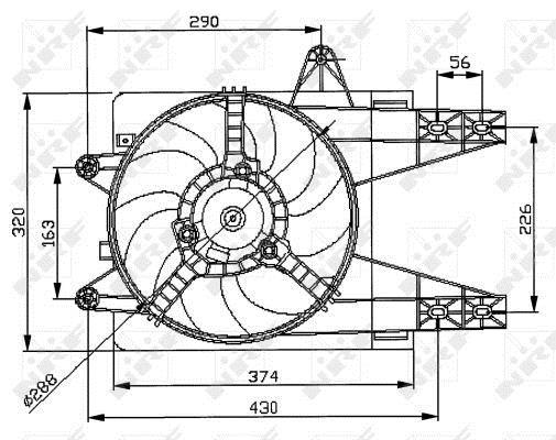 Ventilador, refrigeración del motor NRF B.V. ref. 47038